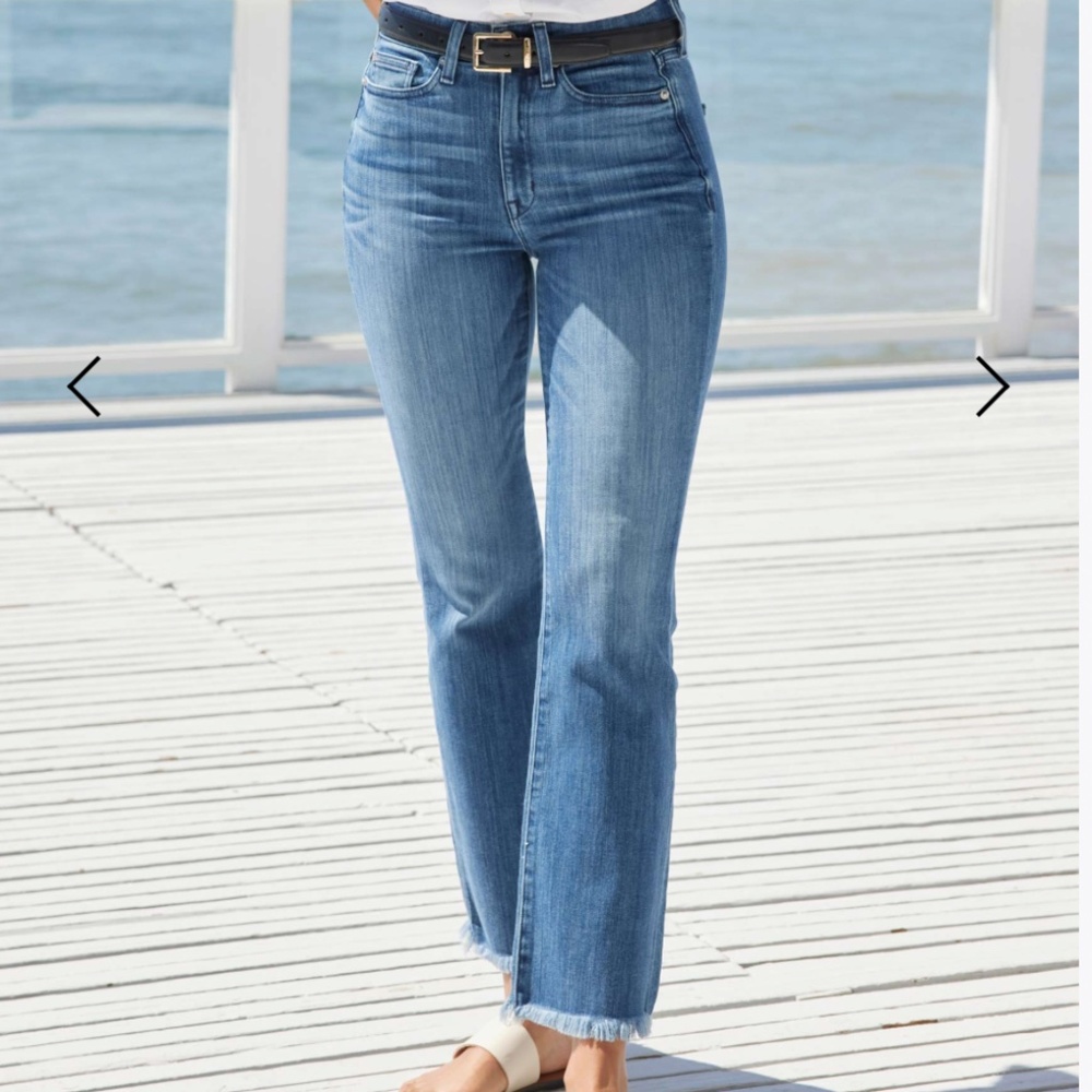 AYR The Pop Ankle Frayed High Rise Jeans in Bomba size 27 Short Great Condition